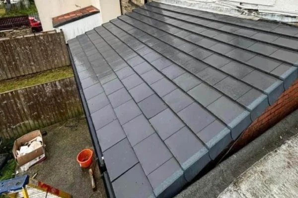 New slate roof on a rear extension, Dublin