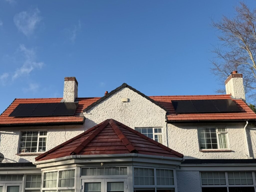 Finished new tile roof on a Dublin home